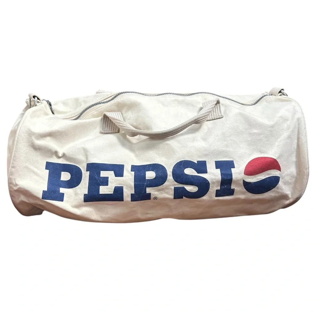 Vintage Large Canvas PEPSI Duffel Tote Bag 24